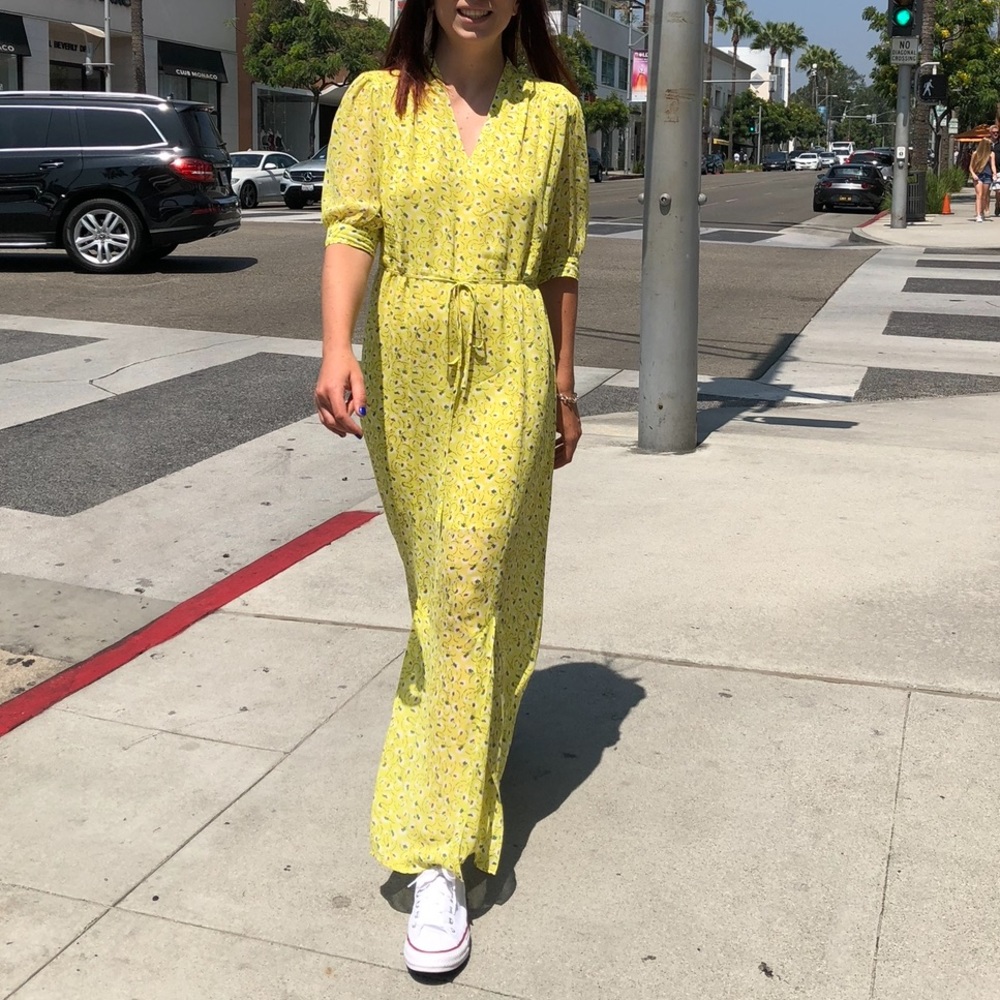 & Other Stories Floral Print Maxi Dress size 4